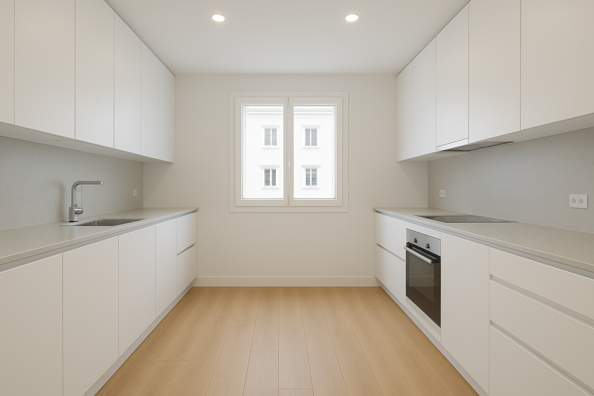 Un cliente nos contacta desde Cornellà de Llobregat con la necesidad de renovar el interior de su vivienda para conseguir un hogar más cálido, funcional y contemporáneo. La vivienda original presentaba acabados desactualizados, suelos fríos y una cocina poco aprovechada. El objetivo era claro: unificar los espacios, mejorar el confort y conseguir una estética elegante y duradera, sin renunciar a la practicidad del día a día.